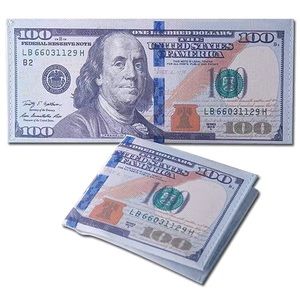 The Benjamin Franklin bill print wallet.